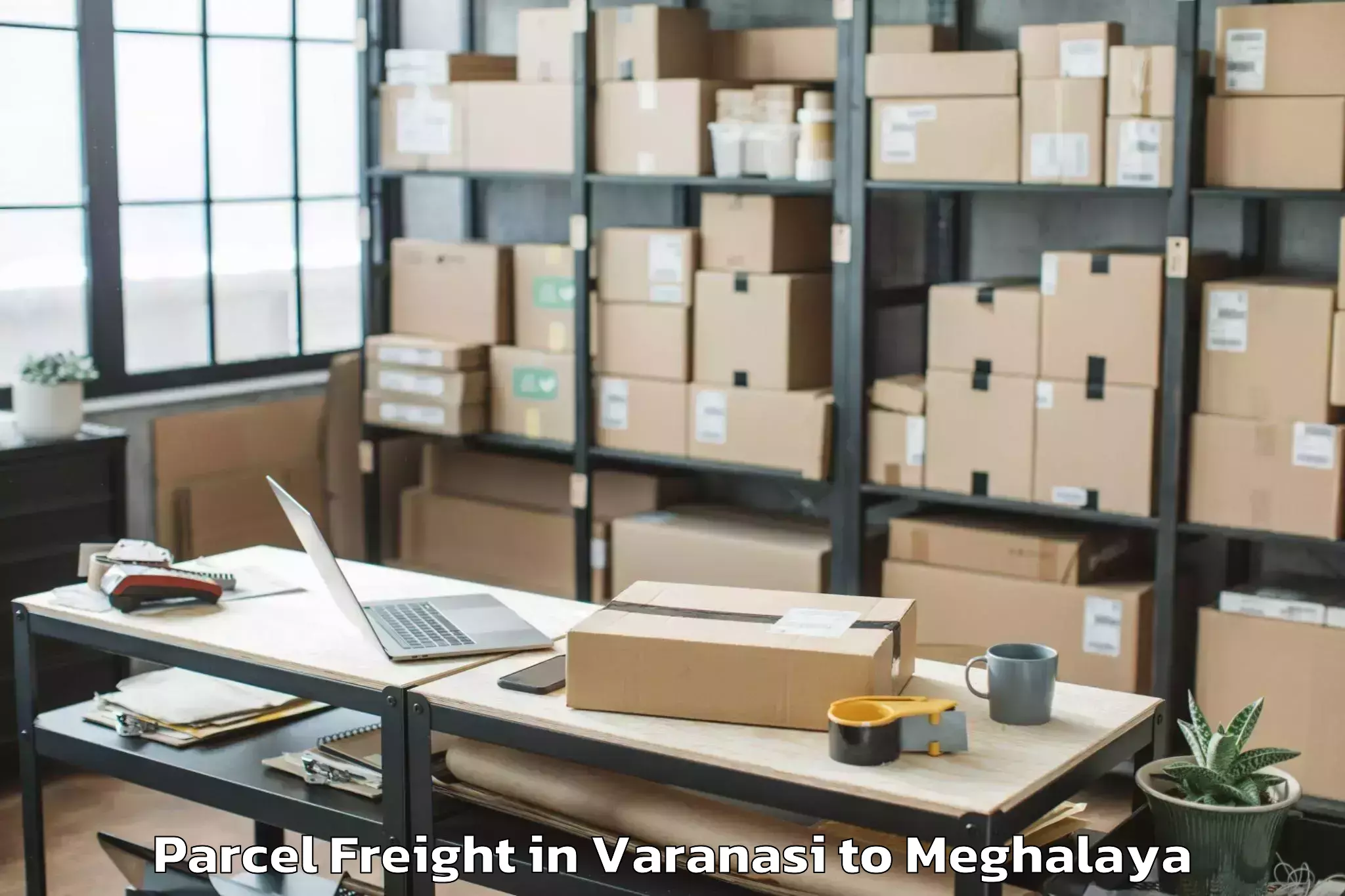 Top Varanasi to Williamnagar Parcel Freight Available